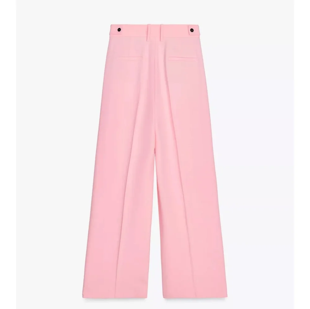 Zara  Wide Leg Pants Pastel Pink Size  L